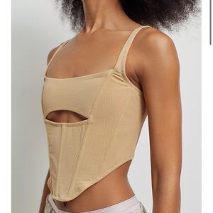 Out from Under Nude mesh cutout Corset  Small S New w/o tags Urban Outfitters